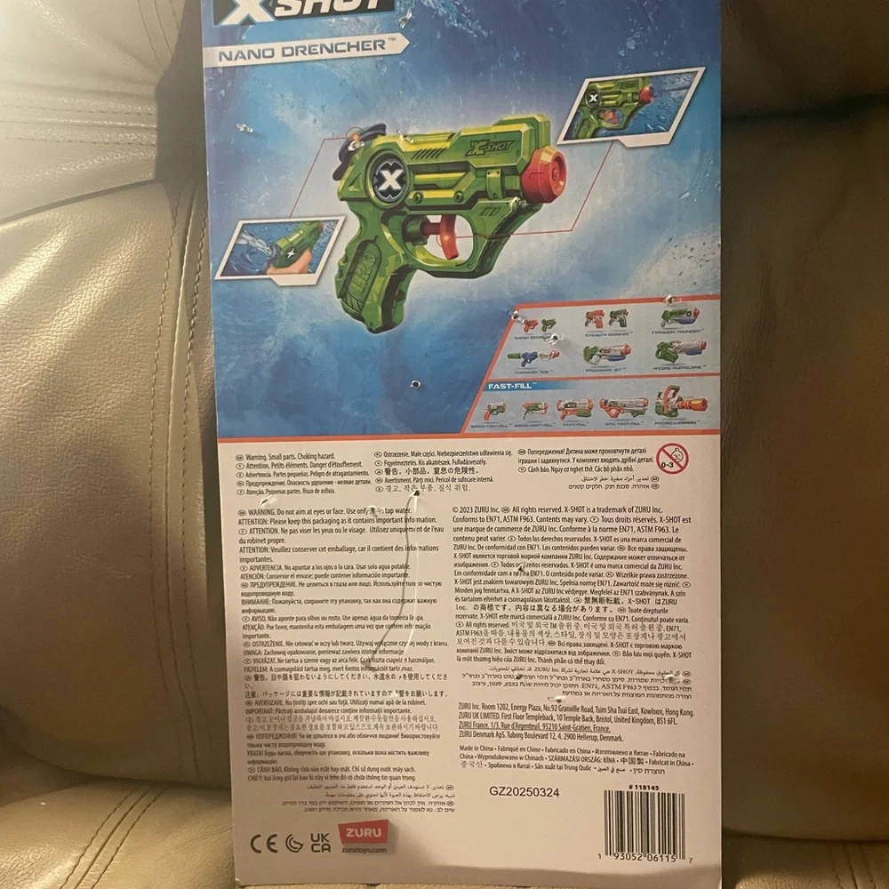 Nano Drencher Water Blaster Set - Green and Orange NWT 4 Pack Fun Wet Outdoor